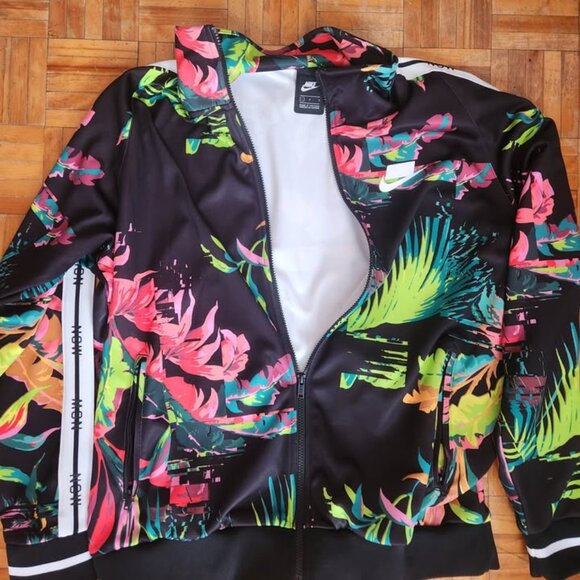 Nike Sportswear Large Palm Tree All Over Print Track Jacket NSW #AR1611-389 - Picture 4 of 7